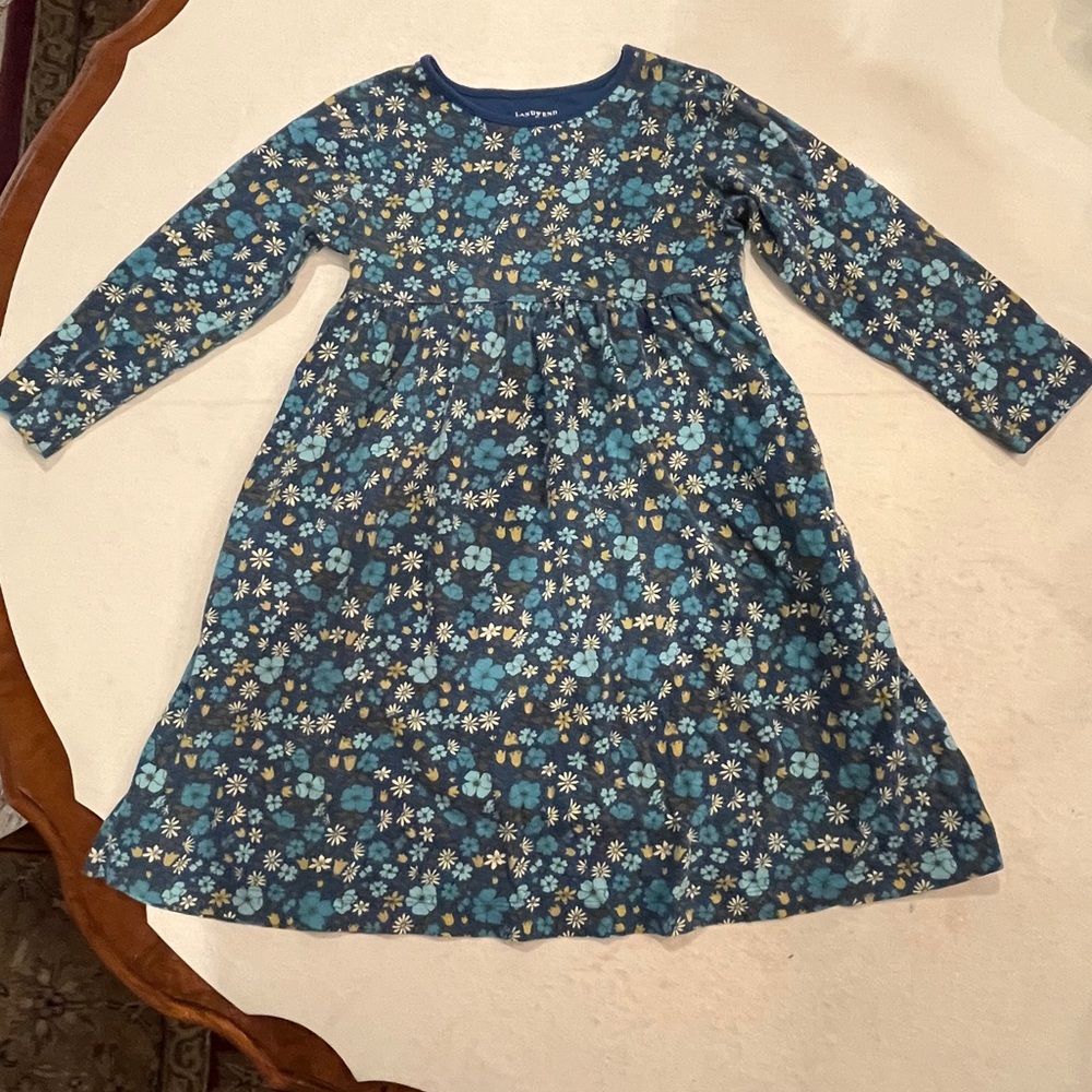 Lands' End Blue petite Floral Cotton Dress. So sweet!